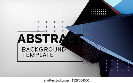 Fundo geométrico dos triângulos de cores abstratos. Mosaico triangular de baixo estilo poli. Ilustração vetorial