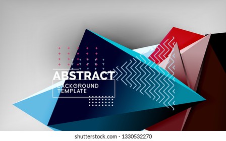 El color abstracto triangula el fondo geométrico. Mosaico triangular bajo estilo de poli. Ilustración del vector