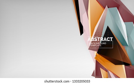 El color abstracto triangula el fondo geométrico. Mosaico triangular bajo estilo de poli. Ilustración del vector