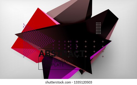 El color abstracto triangula el fondo geométrico. Mosaico triangular bajo estilo de poli. Ilustración del vector