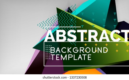 El color abstracto triangula el fondo geométrico. Mosaico triangular bajo estilo de poli. Ilustración del vector