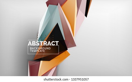 El color abstracto triangula el fondo geométrico. Mosaico triangular bajo estilo de poli. Ilustración del vector