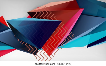 El color abstracto triangula el fondo geométrico. Mosaico triangular bajo estilo de poli. Ilustración del vector