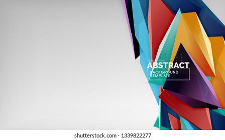 El color abstracto triangula el fondo geométrico. Mosaico triangular bajo estilo de poli. Ilustración del vector