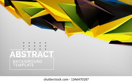 El color abstracto triangula el fondo geométrico. Mosaico triangular bajo estilo de poli. Ilustración del vector