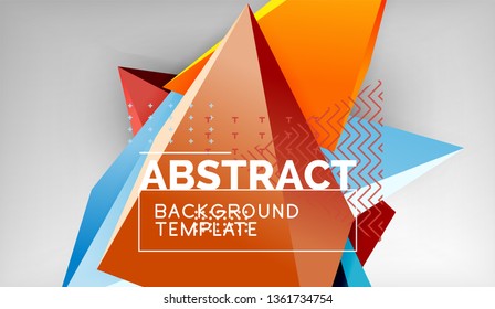 Abstrakte Dreiecke, geometrischer Hintergrund. Mosaik dreieckig Low-Poly-Stil. Vektorgrafik