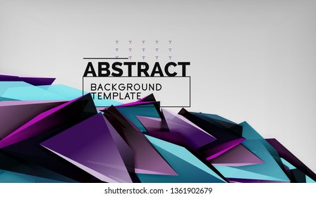 El color abstracto triangula el fondo geométrico. Mosaico triangular bajo estilo de poli. Ilustración del vector