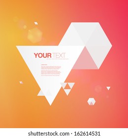 Abstract color triangles text box design  Eps 10 vector illustration 