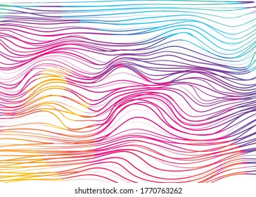 Abstract color, turquoise-seamless zigzag pattern. vector