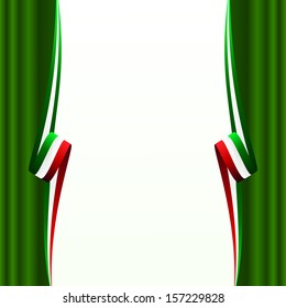 Abstract color vector background Italian curtain flag  