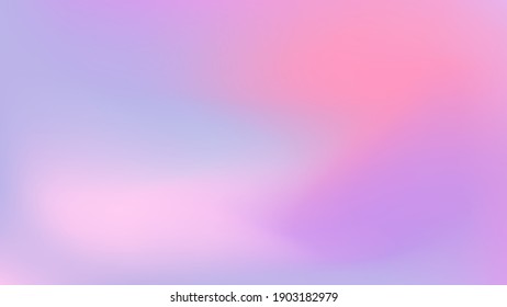 Pancarta de vector de color abstracto. Fondo de gradiente fresco de luz borrosa. Manchas lilas rosas, azules y nítidas. Banner de manchas líquidas neutrales con lugar para el texto. Ilustración de plantilla de vector gentle
