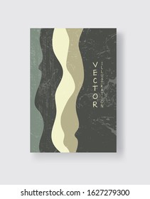 Abstract color vector banner. Retro style design element.