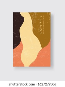 Abstract color vector banner. Retro style design element.