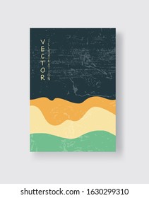 Abstract color vector banner. Retro style design element.