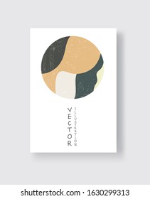 Abstract color vector banner. Retro style circle design element.
