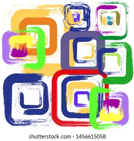 Abstract color vector brush style background