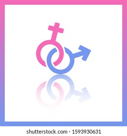 Abstract color vector gender icon.