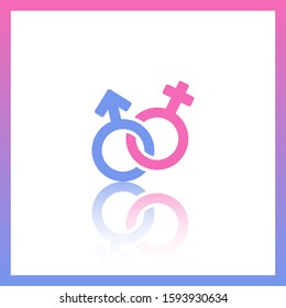 Abstract color vector gender icon.