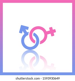 Abstract color vector gender icon.
