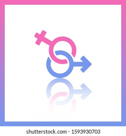 Abstract color vector gender icon.
