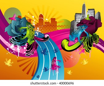 abstract color vector illustration