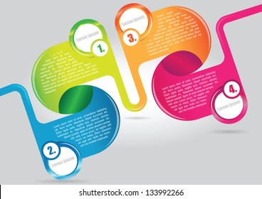 Abstract color vector infographics background for brochure and poster