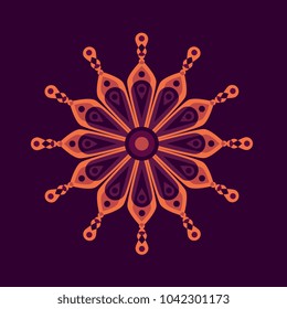 Abstract color vector mandala