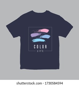 abstract color vector t-shirt design
