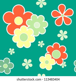 Abstract color vintage floral seamless texture pattern