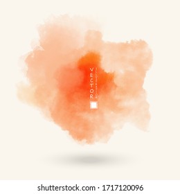 Abstract color watercolor element for web design. Vector illustration.