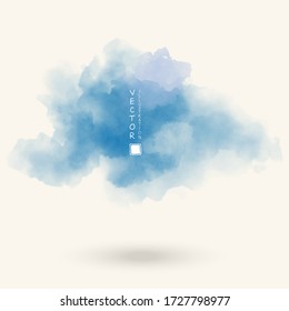 Abstract color watercolor element for web design. Vector illustration.