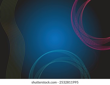 Abstract color wave background animation banner decoration effect