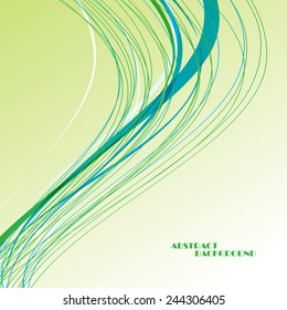 Abstract color wave background, vector art Illustration