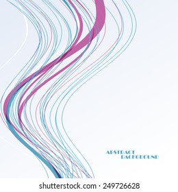 Abstract color wave background, vector art Illustration