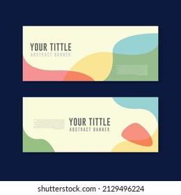 Abstract color wave banner template.