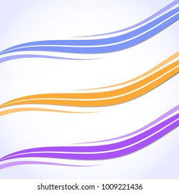Abstract color wave design element. Smooth dynamic soft style. Vector illustration