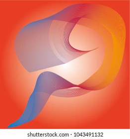 Abstract color wave design element