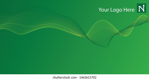 Abstract color wave design element. 