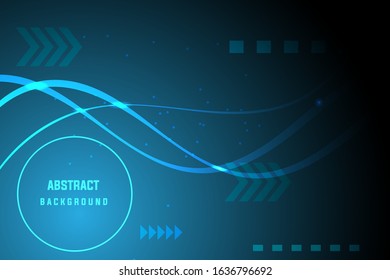 Abstract color wave design element. Blue wave.