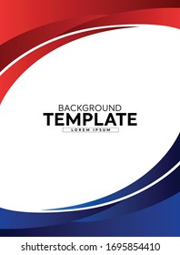 Abstract color wave design element. Red and blue wave.