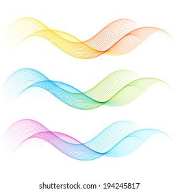 Abstract color wave design element