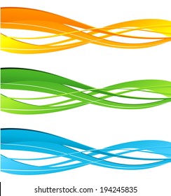 Abstract color wave design element