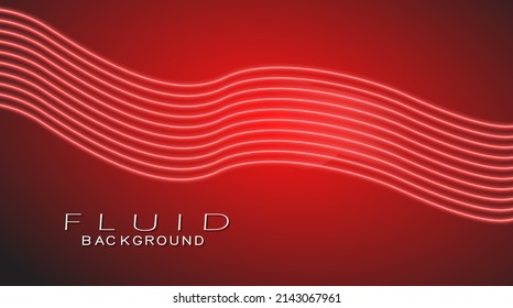 Abstract color wave design element. red wave.