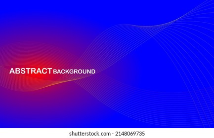 Abstract color wave design element. Blue waves