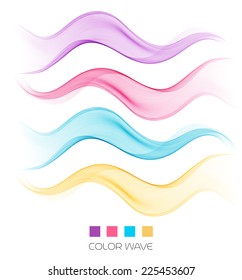 Abstract color wave design element