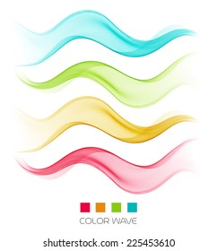 Abstract color wave design element