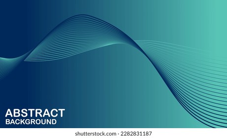 Abstract color wave design element. Blue waves.	
