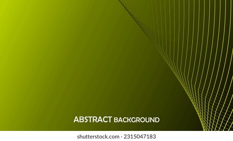 Abstract color wave design element. Yellow waves