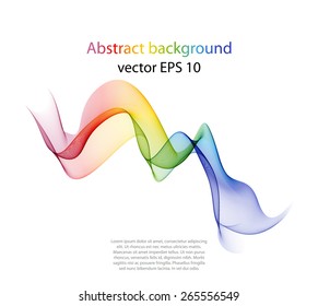 Abstract color wave design element 
