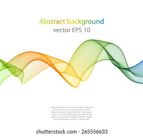Abstract color wave design element 